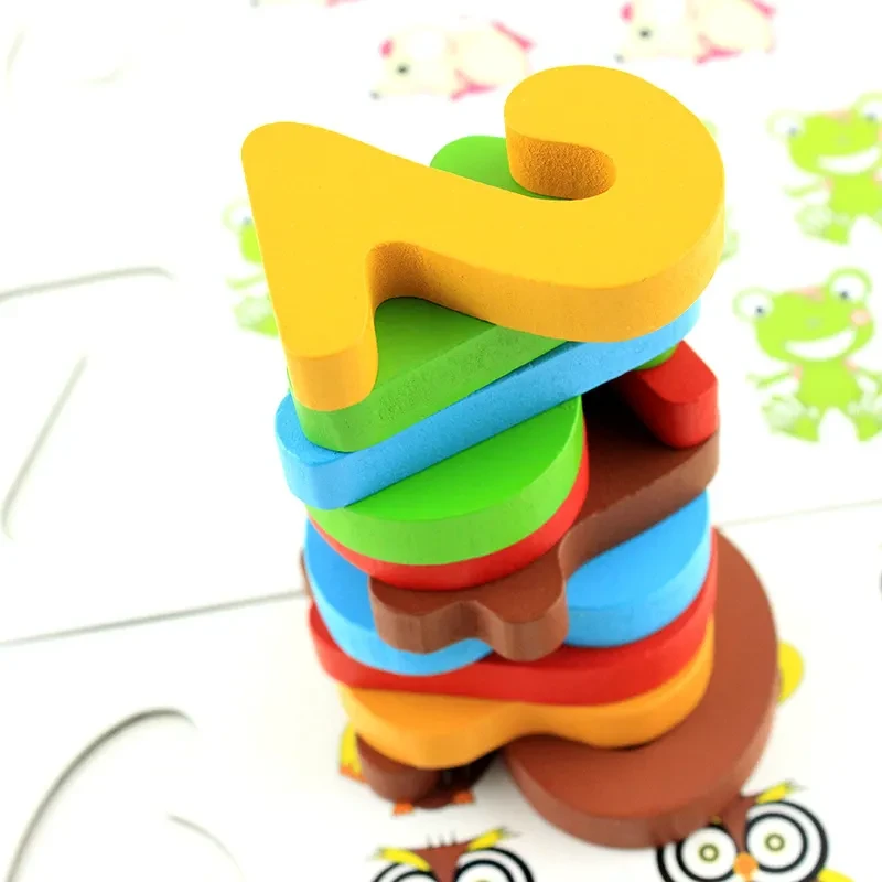Building block alphabet puzzle toy