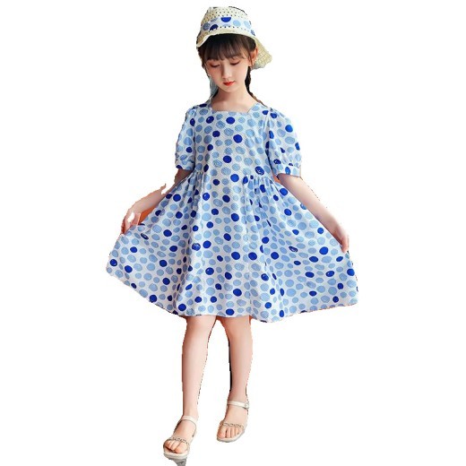Girls' Summer Floral Dress New Fashionable Stylish