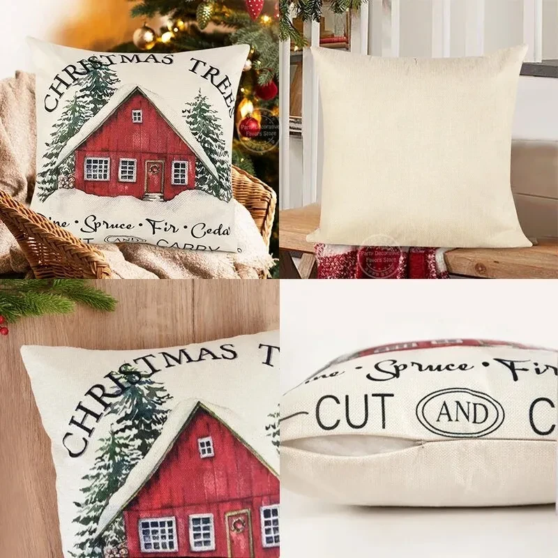 Flax Pillow Sofa Cushion Home
