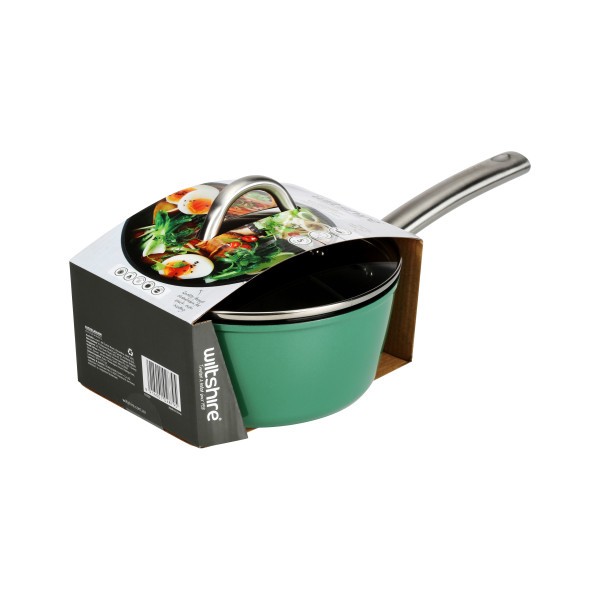 Easycook Pine Induction Saucepan 20cm|2.17l with glass lid - Wiltshire