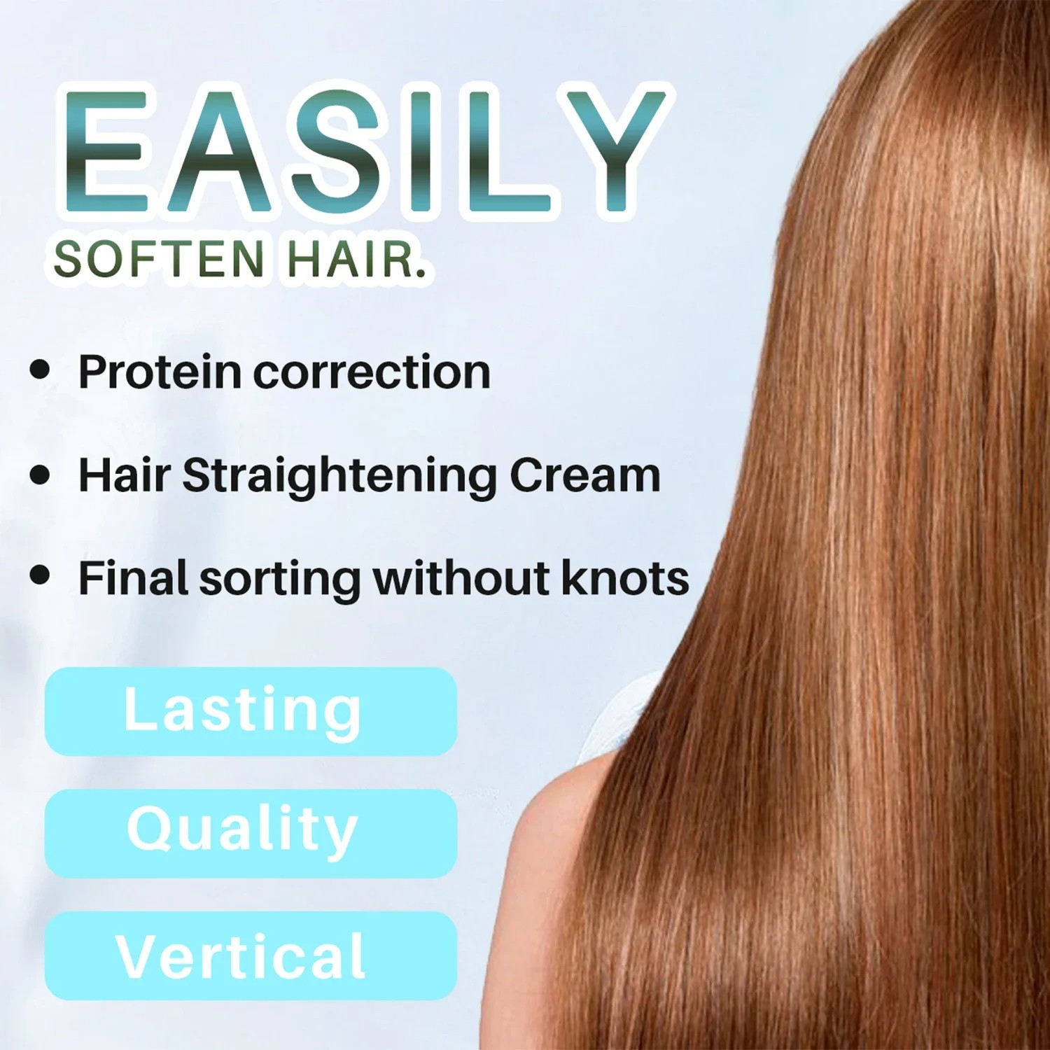 Keratin Hair Straightening Cream  Professional Smoothing Treatment for Permanent Hair Straightening