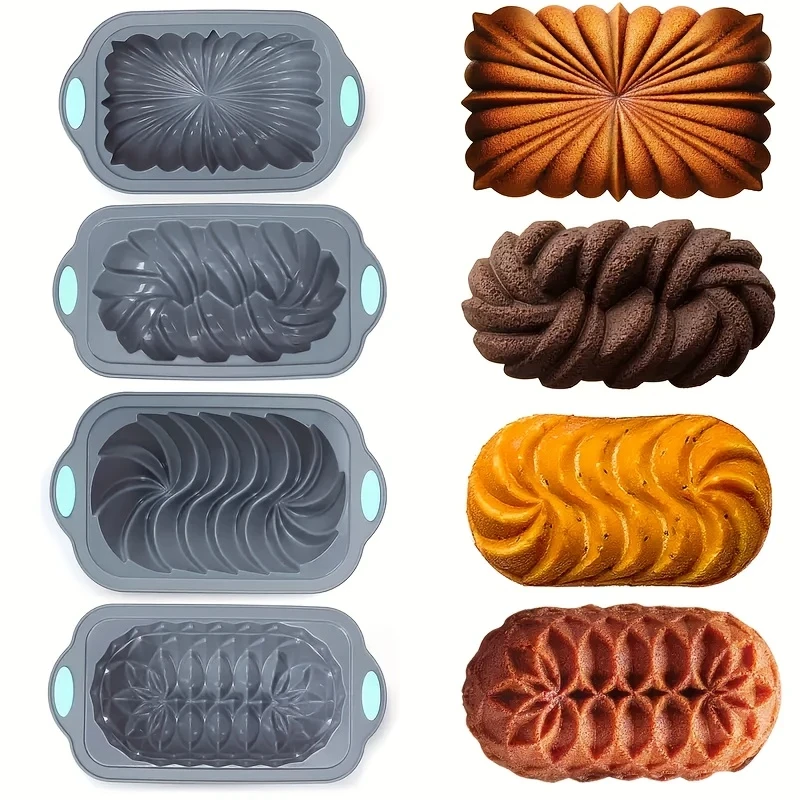 4pcs silicone bread pan