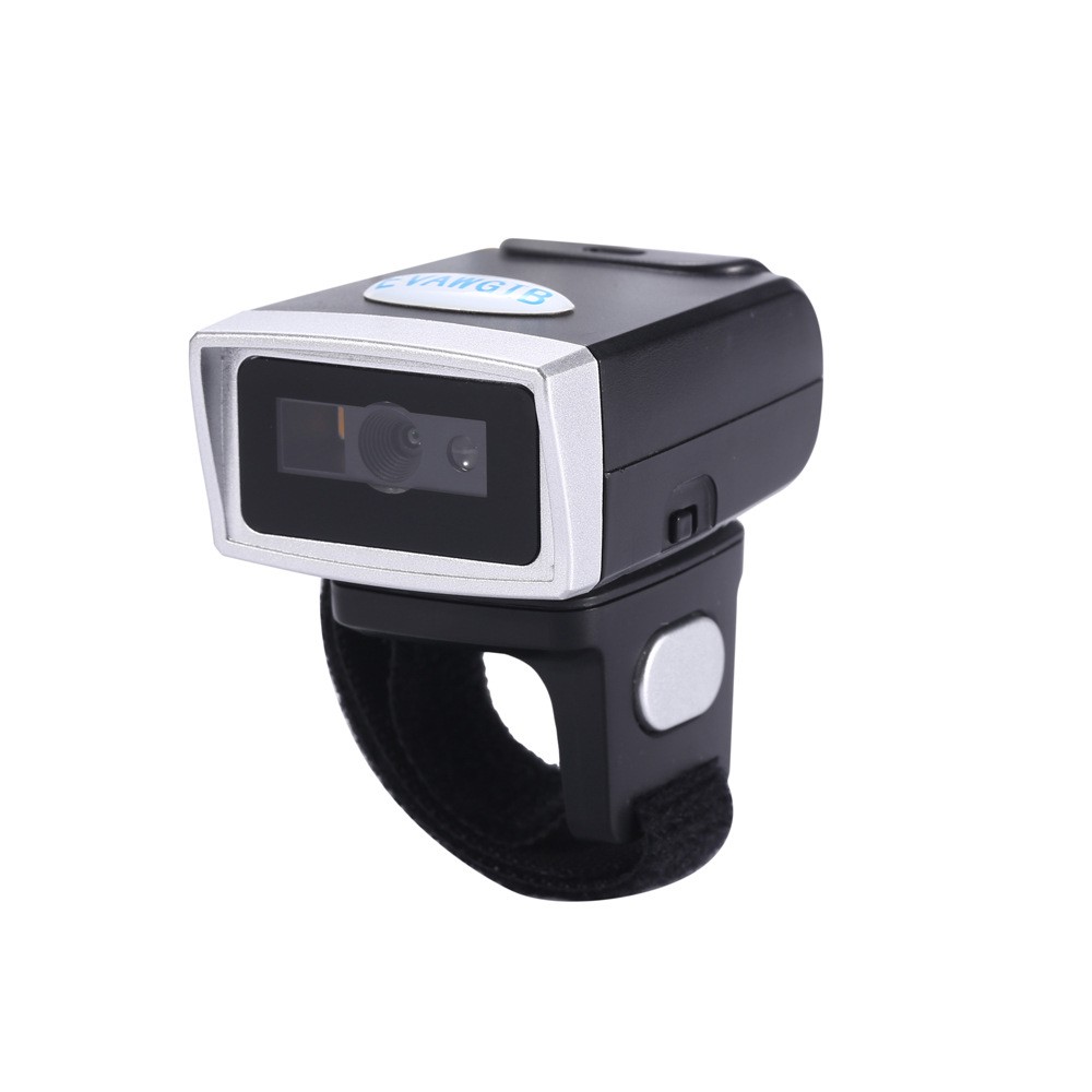 Compatible with Apple , QR Code Wireless Bluetooth Scanning Gun Portable Ring Wearable Scanner