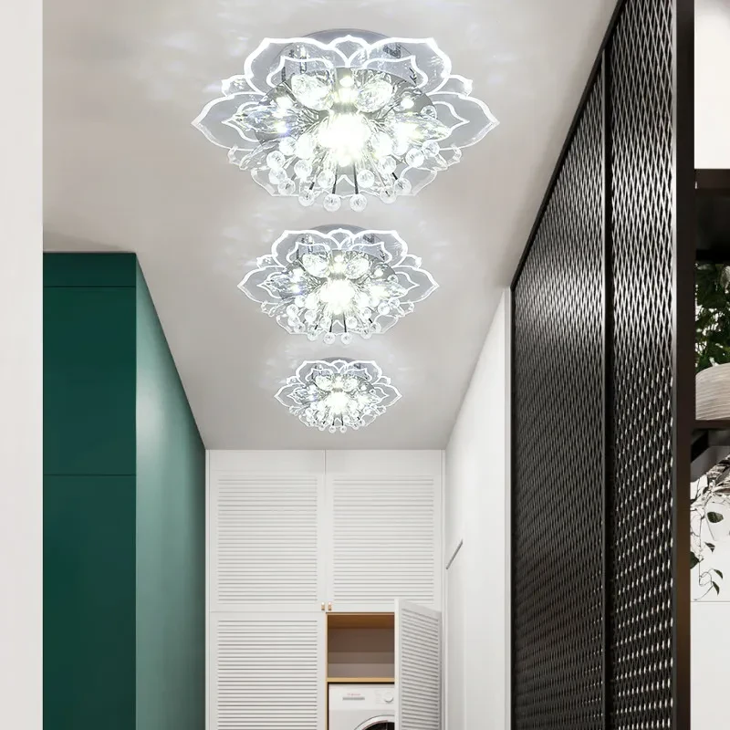 Small Crystal Lamp Corridor Lamp Modern Minimalist Living Room Lamp