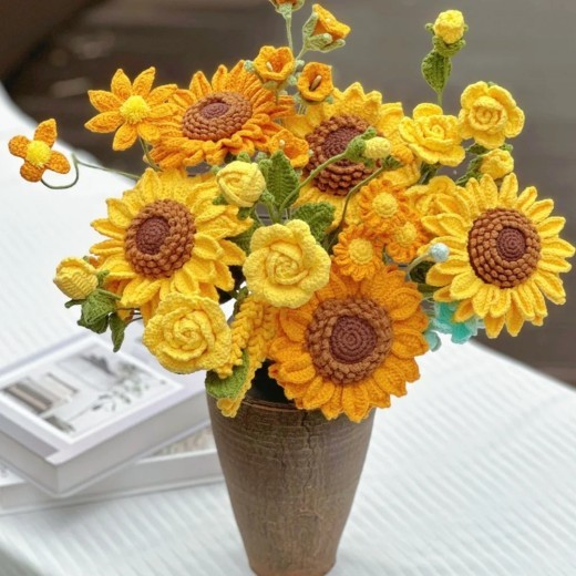 Sunflower Flower Material Package Hand-woven Diy Wool