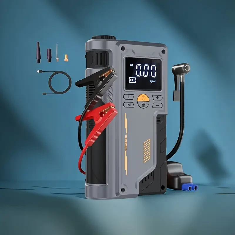 JKUOO Portable Car Tire Inflator with Emergency Start