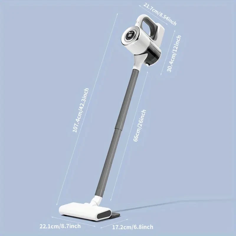 JKUOO Cordless Vacuum Cleaner with Adjustable Length