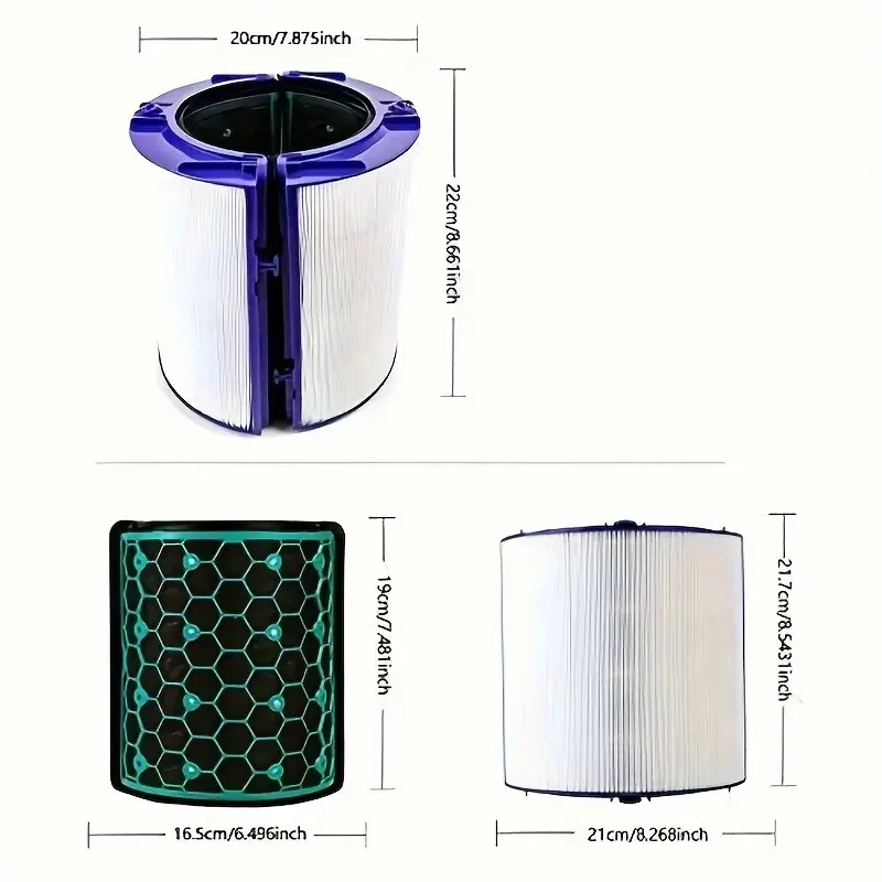 1pc, HEPA Filter Activated Carbon Filter