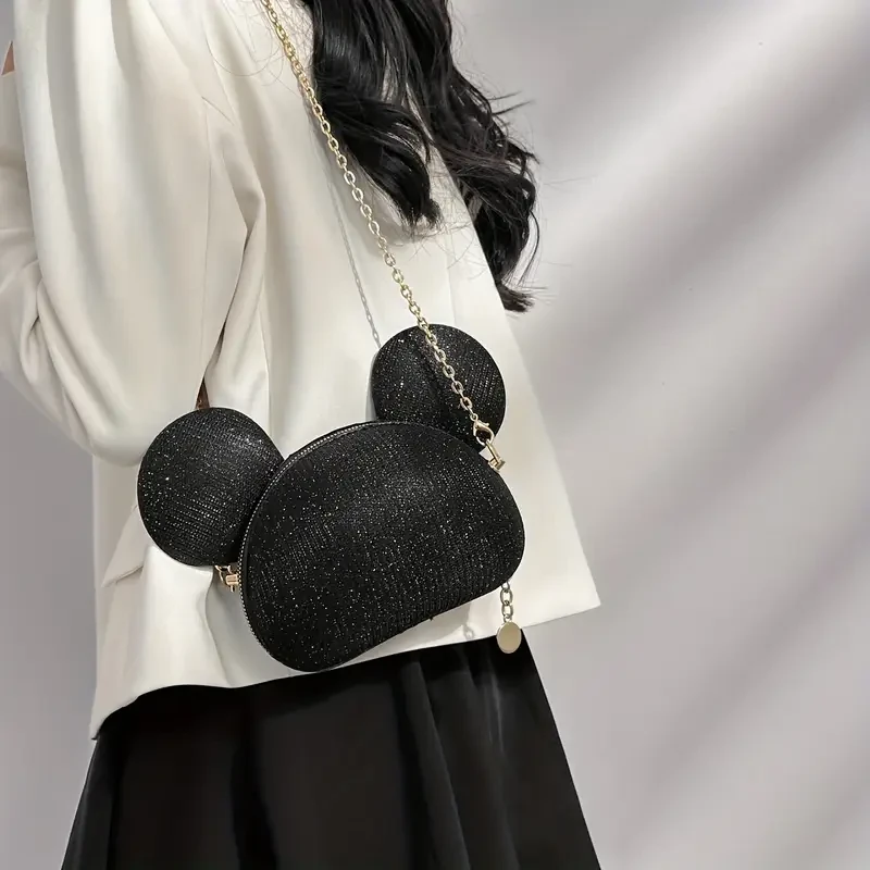 Elegant Glitter Crossbody Bag: Chic Polyester-Lined Accessory