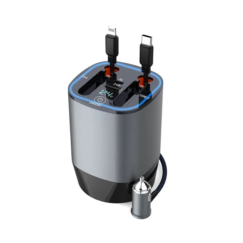 Cup Car Charger Comes With Two Flexible Wire