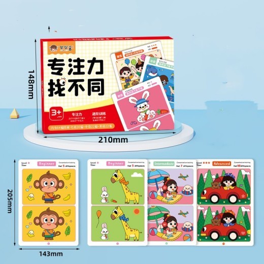 Erasable Concentration Training Find Different Cards