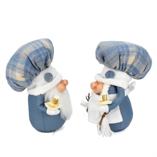 Blue Chef Elf Doll Gift Ornaments