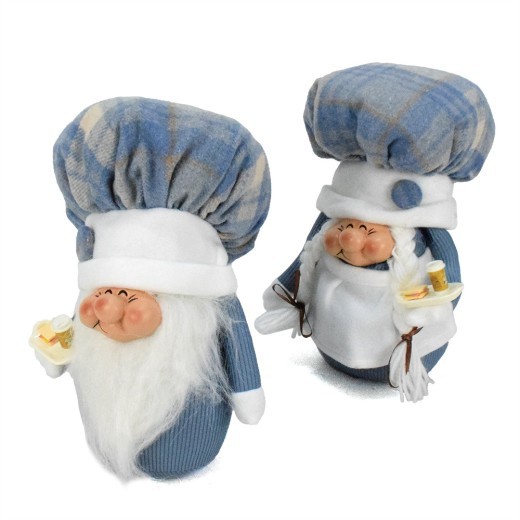 Blue Chef Elf Doll Gift Ornaments