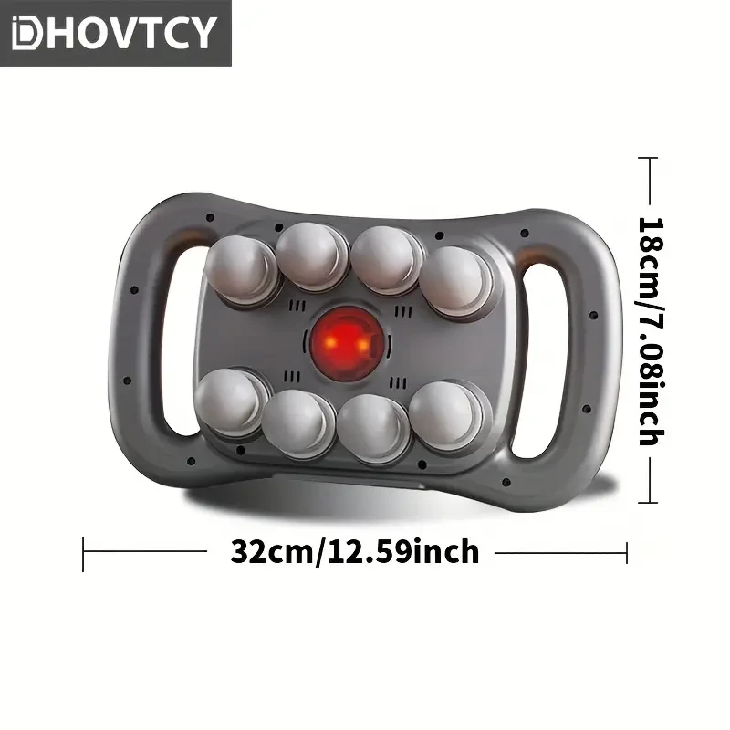 1pc Sleek Multifunctional Massage Gun with 8 Heads