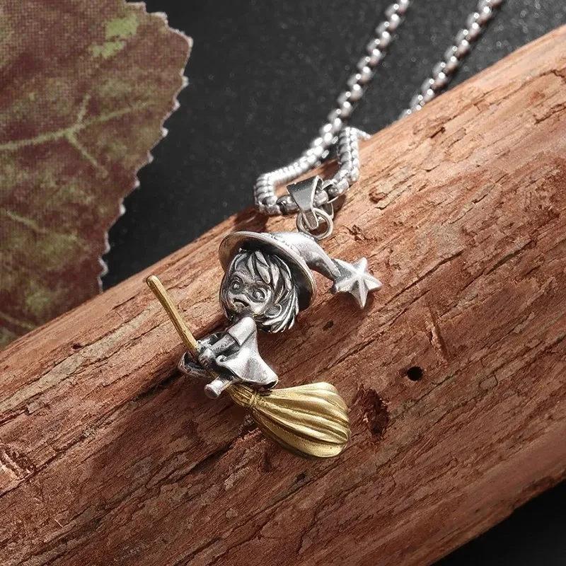 Witch Kweichow Moutai Magic Broom Necklace