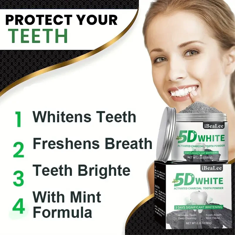 iBeaLee Bamboo Charcoal Teeth Whitening Powder