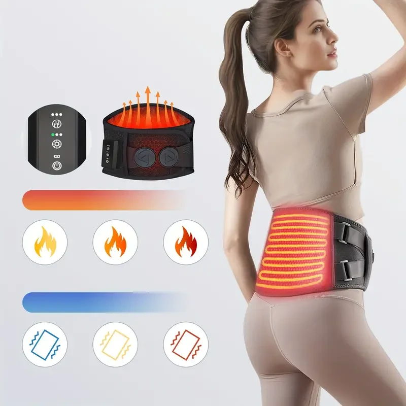 AISZG Heated Massage Waist Belt with Dual Motors