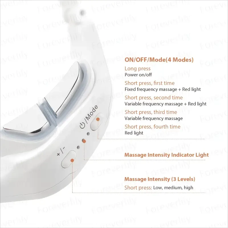 Foreverlily 3D Eye Massager with 4 Modes & 3 Intensity Levels