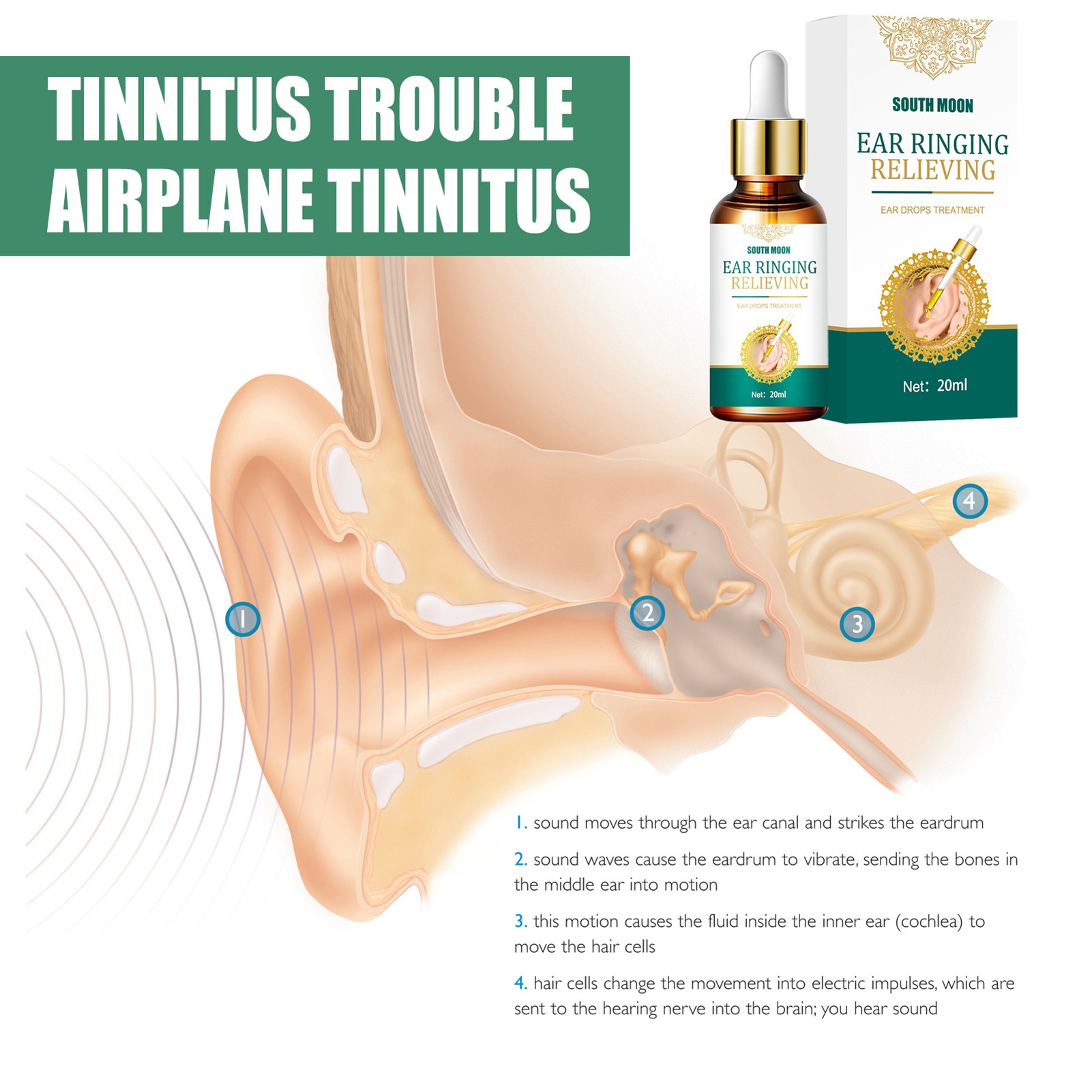 20ml Ear Ringing Relief Ear Drops