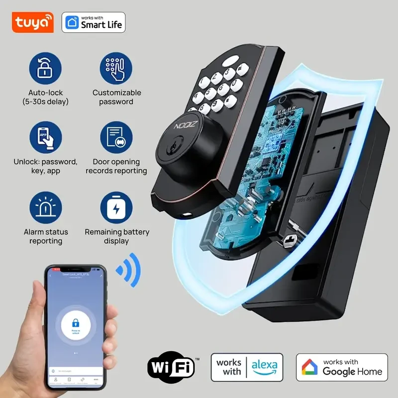 Tuya Smart Wi-Fi Electronic Security Deadbolt Lock