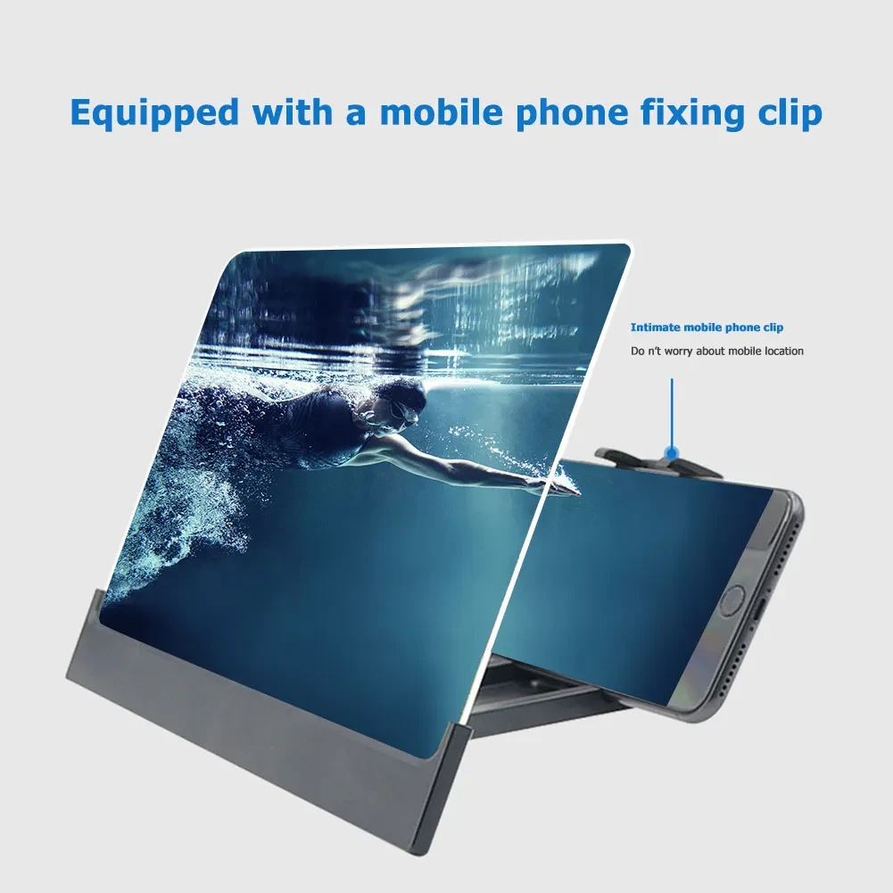 12 Inch Mobile Phone Screen High-definition Eye Protection Video Theater Stand L3 Office Home 3d