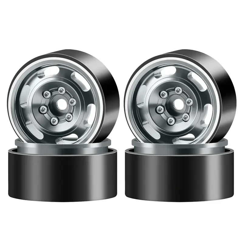 Dashrc 1.9 Beadlock Wheel Rim, 177G Heavy Aluminum Alloy Beadlock Wheels Designed for 1/10 RC Crawler SCX10 TRX4 TRX6 VS4-10 GEN7 GEN8 Enhancements