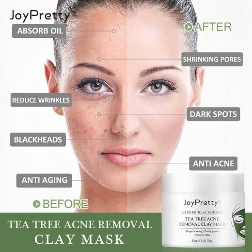 Cross-border Tea Tree Facial Mask Mud Clean Clay Mask To Reduce Blackheads