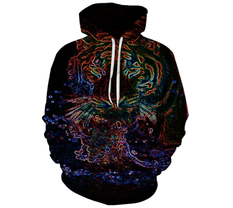 Digital Print Hooded Sweatshirt Couples MAN