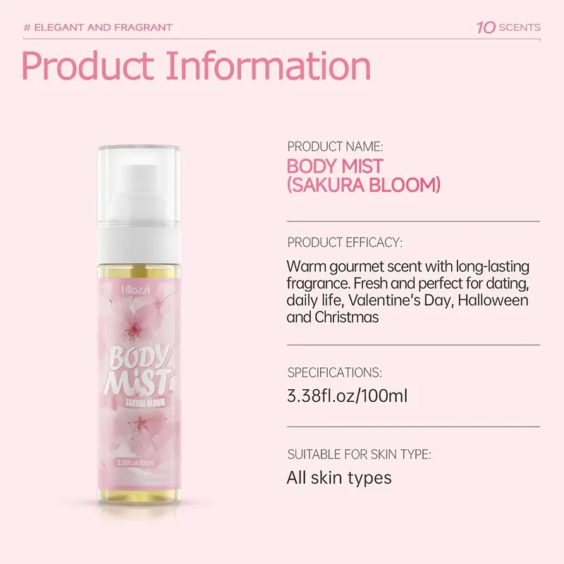Hllozzi Cherry Blossom Body Mist
