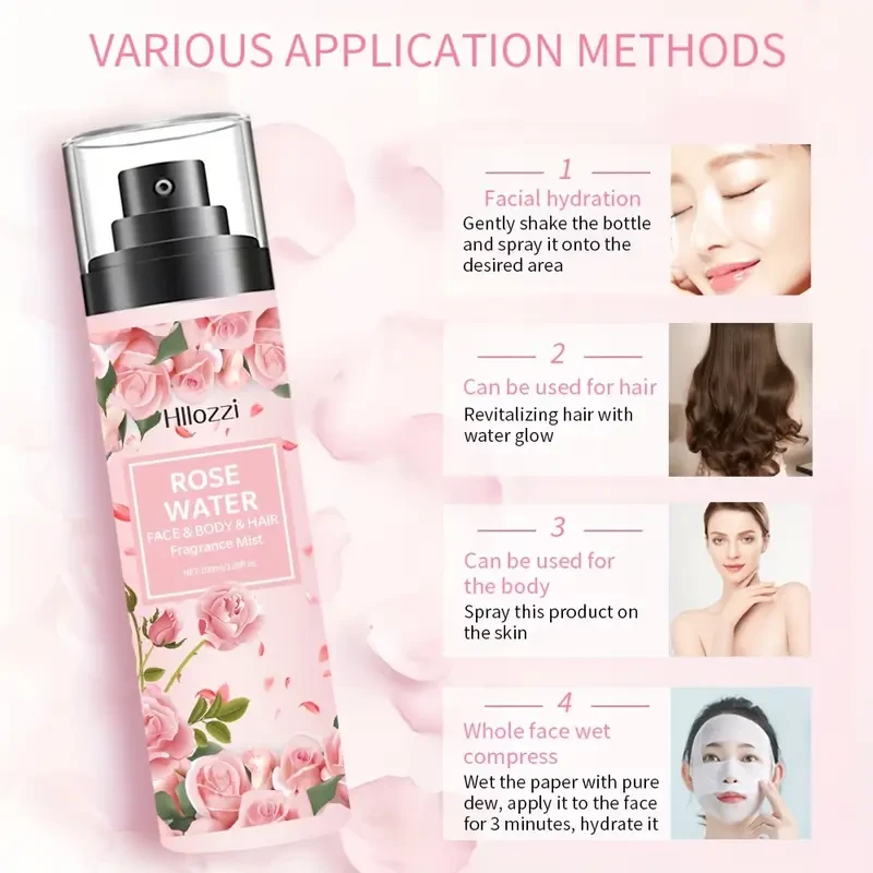 Hllozzi Rose Water Hydrating Spray