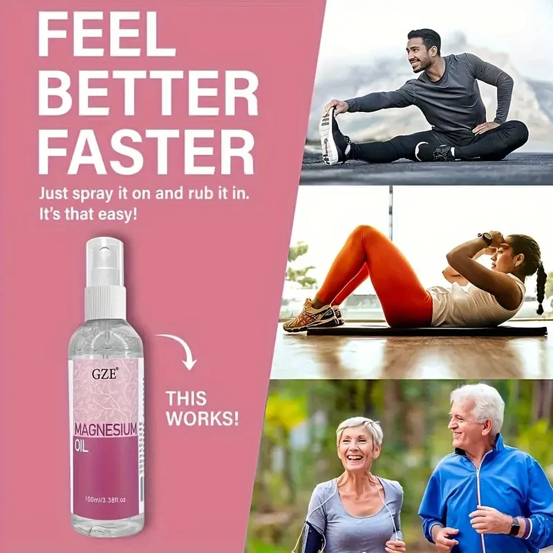 2 Pack Pure Magnesium Oil Spray for Rapid Muscle and Relaxation