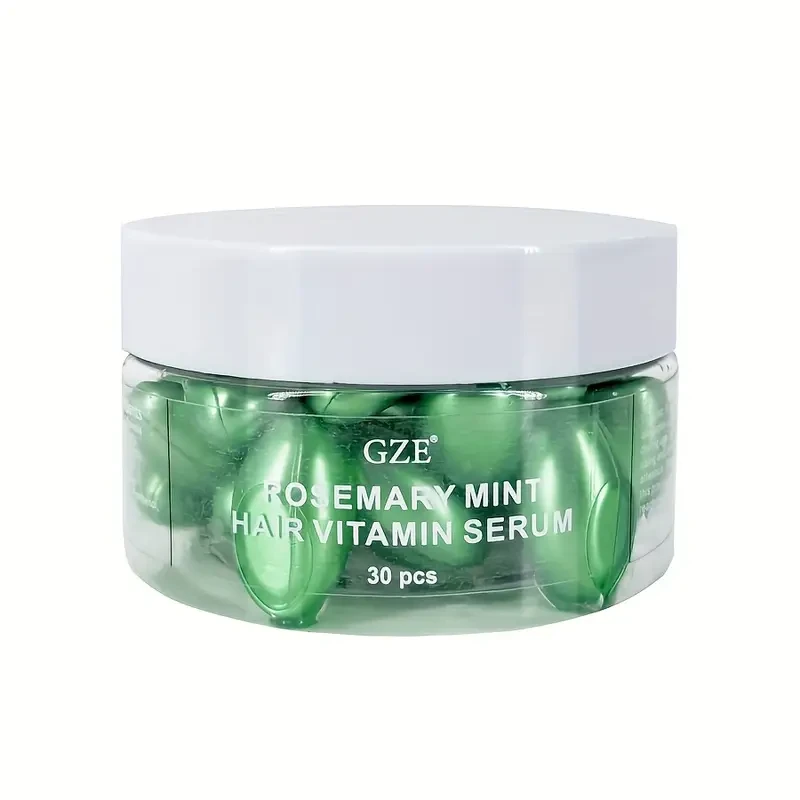 GZE ROSEMARY MINT HAIR VITAMIN SERUM for Hair Strenghtening with Jojoba Oil & Castor Oil