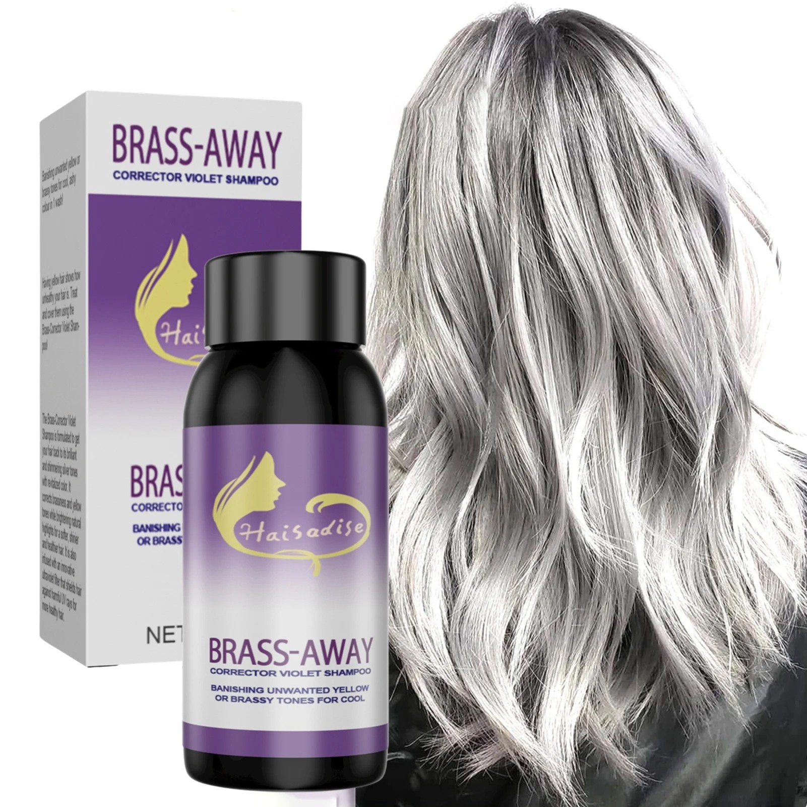 Color Fixing Shampoo for Fading Yellow  After Bleaching Care and Grey Hair Color Lock