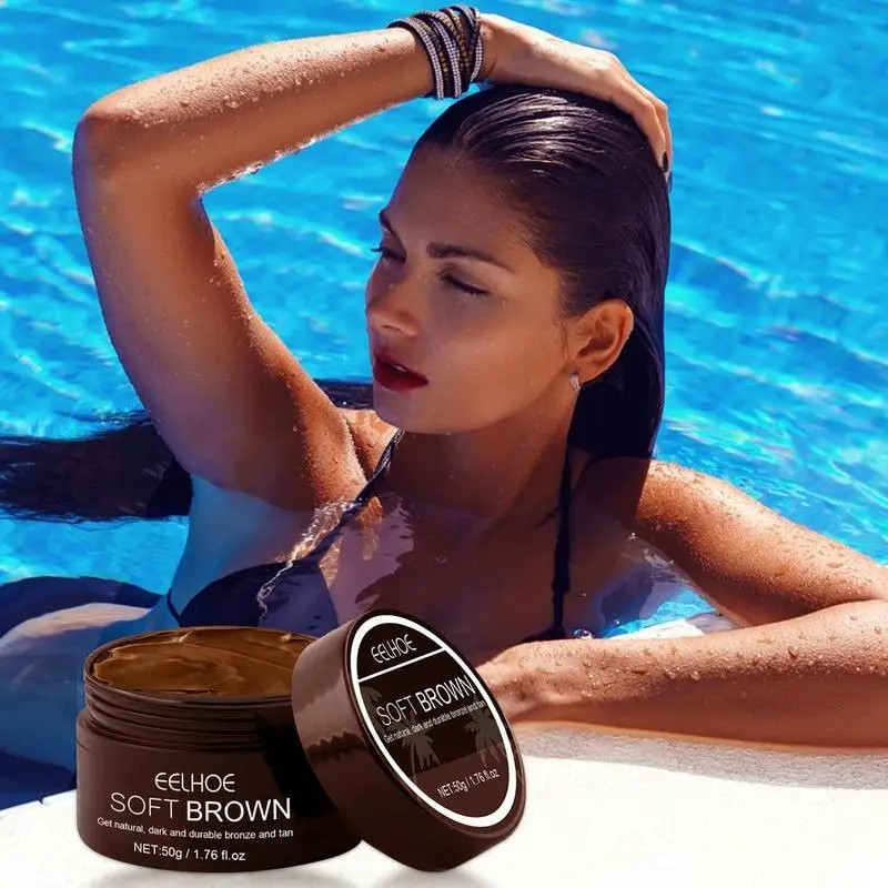 50g Tanning Accelerator Cream Intensive Brown Tanning Gel, Self-Tanning Lotion