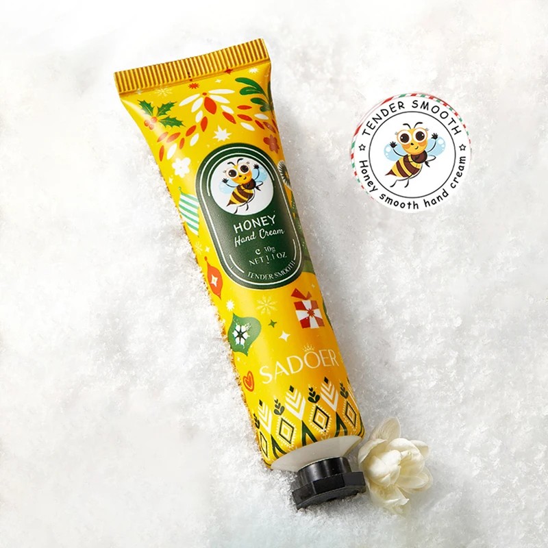 SADOER Honey Hand Cream Moisturizing, Brightening, and Repairing for Dry, Cracked Hands