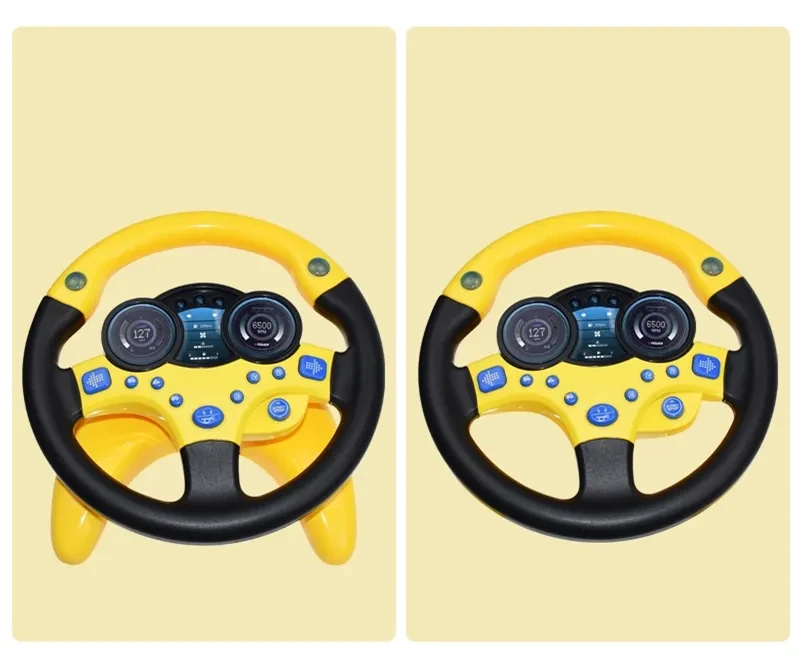 Eletric Simulation Steering Wheel Toy with Light Sound Kids Early Education Toy