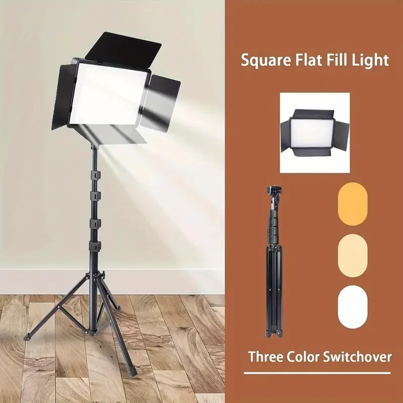 ZOMEI 10-Inch Square LED Fill Light with Adjustable Tripod