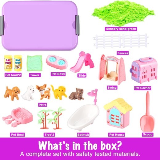 Cute Pet Garden Theme Sensory Children's Sand Table Game Basin