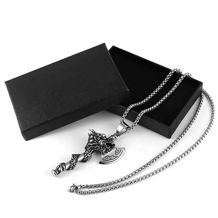 Faucet Axe Geometric Ruyi Cross Crowe Necklace Titanium Steel Retro Pendant Ornaments