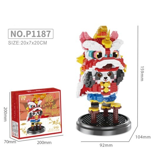 Panda Building Blocks Small Particle Gift Puzzle Decoration Toys