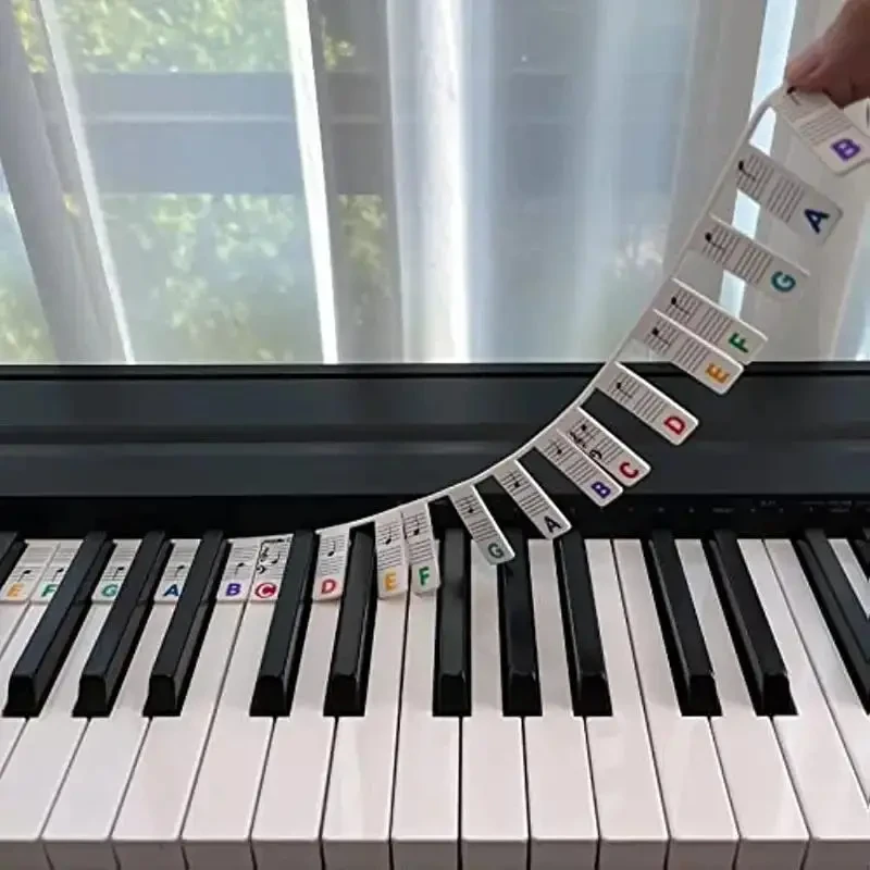 Reusable Silicone Piano Keyboard Note Labels - Perfect For Beginners Learning Piano Notes
