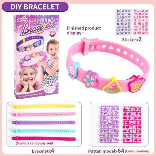 Children String Beads Bracelet Alphabet Cartoon Girls Kindergarten Puzzle DIY Ornament
