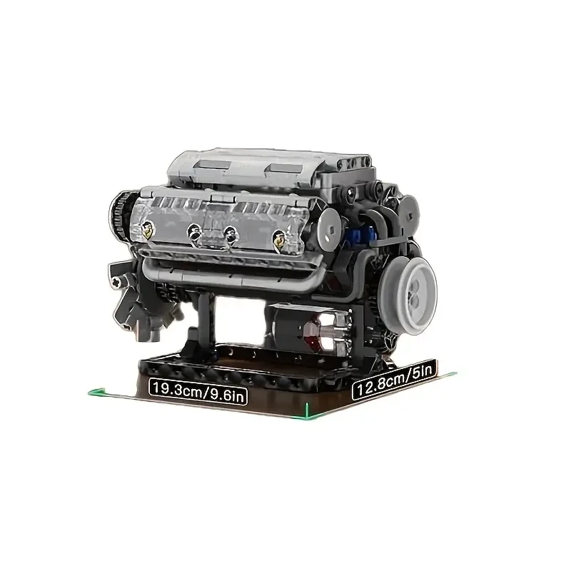 Mold King V-8 Engine Construction Blocks V8 Motor Model Toy V8 Engine Building Set Creative STEM Toy Engine Kit Ideal for Adults