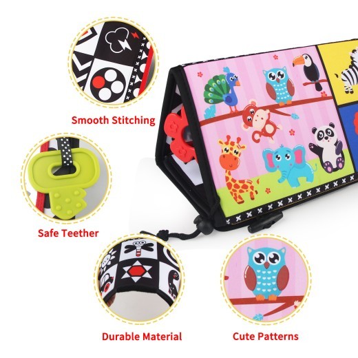 Mirror Cloth Book Baby Mirror Cloth Book Four Folding Mirror Pendant