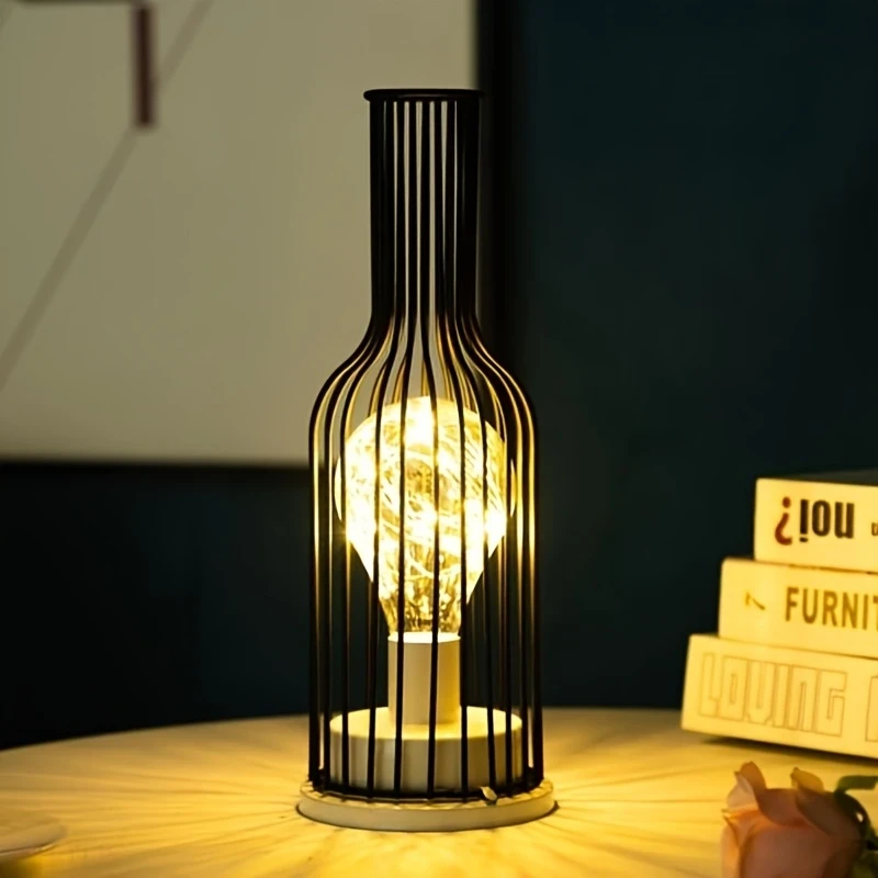 1pc 20L Bottle/Glass Creative Night Lamp Powered by Three AA Batteries Decorative Lights for Bedroom and Living Room
