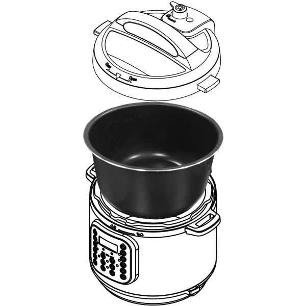 Ceramic Coated Non-Stick Inner Pot - 3Lt  - Instant Pot