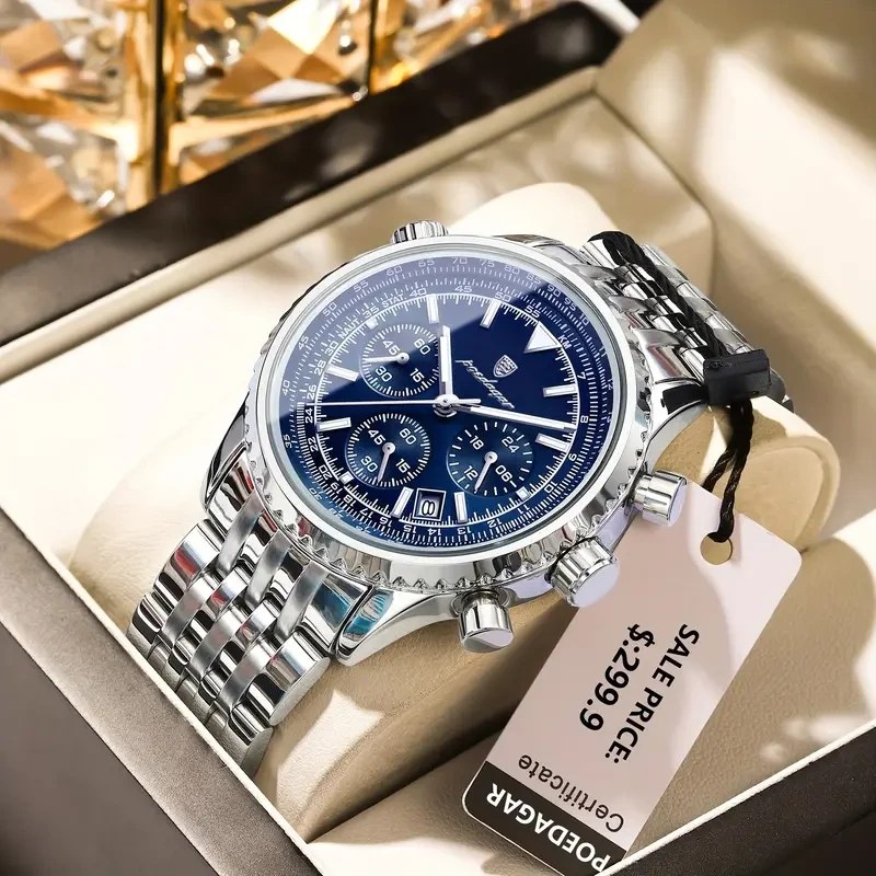 Poedagar Luxury Men'S Stainless Steel Watch