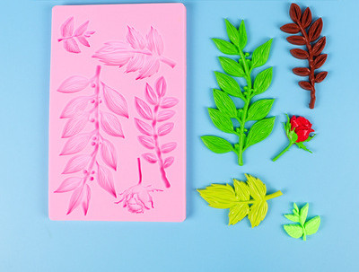Leaf Fondant Tools Rose Silicone Molds Cake Decorating Cake Molds Chocolate Baking Tools
