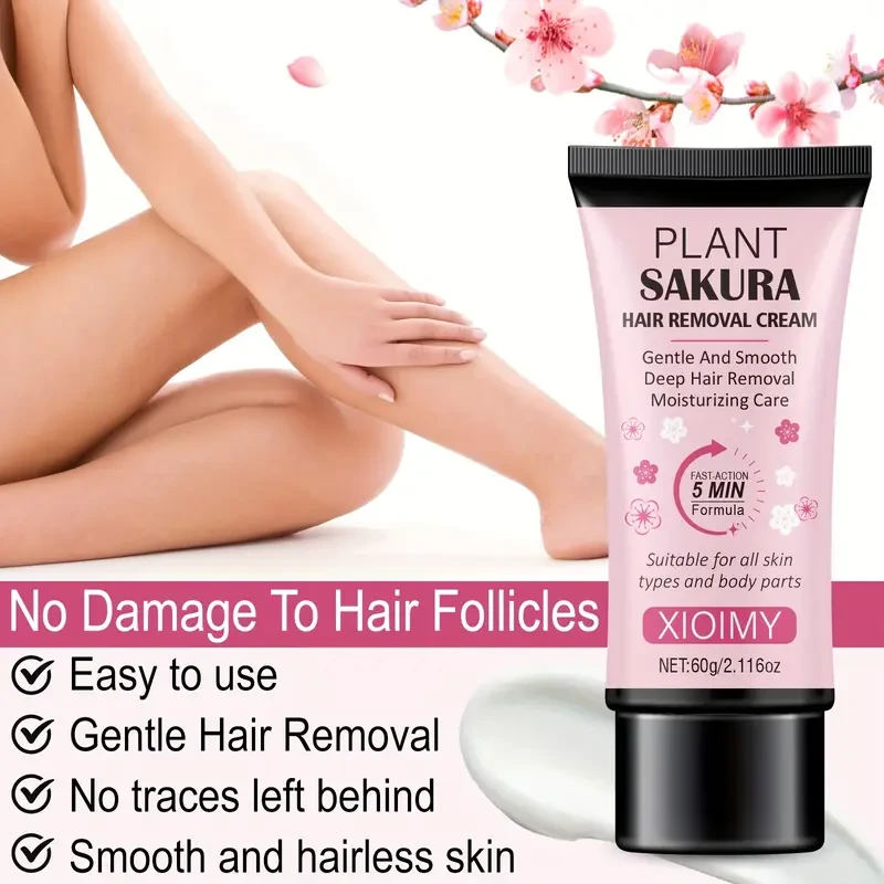 XIOIMY 60g Cherry Blossom Hair Removal Cream for Women