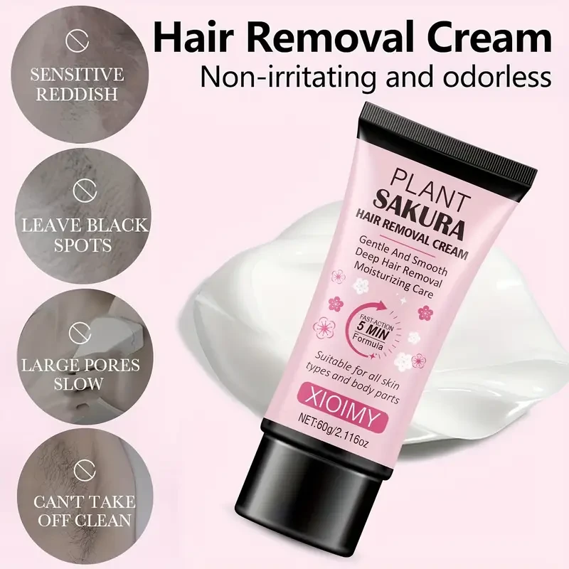 XIOIMY 60g Cherry Blossom Hair Removal Cream for Women